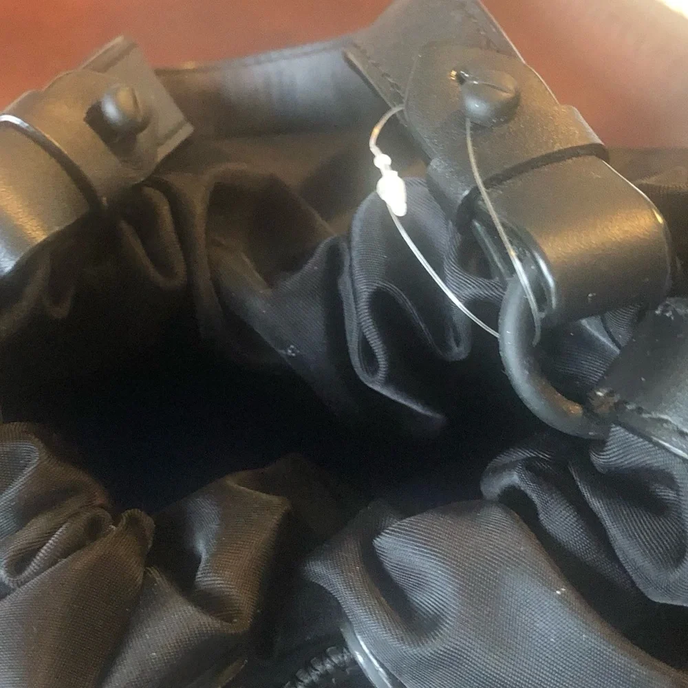 Authentic Cole Haan Black Nylon  drawstring hobo bag - Picture 7 of 12